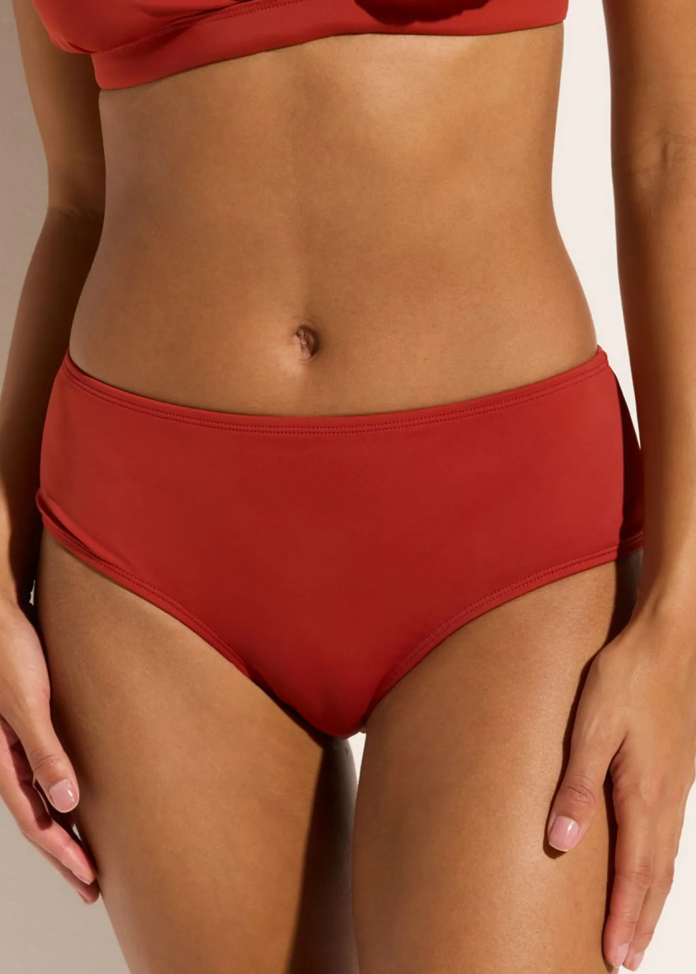 bonprix bonprix Conjuntos De Traje De Baño|Tankinis>Braguita de bikini de talle alto naranja óxido