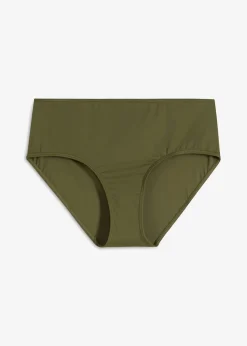bonprix bonprix Conjuntos De Traje De Baño|Ropa De Baño Cubridora>Braguita de bikini de talle alto Verde oliva oscuro