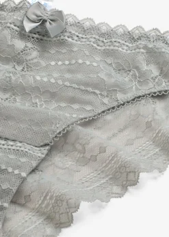 bonprix bonprix Lencería|Bragas>Braguita de encaje Gris-plata