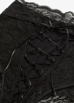 bonprix VENUS Lencería Sexy>Braguita de talle alto con abertura Negro