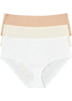 bonprix bonprix Sin Costuras|Bragas>Braguita Feel Comfort sin costuras (3 unidades) beige/blanco/beige mate