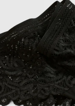 bonprix bonprix Lencería|Bragas>Braguita hipster de encaje elegante Negro