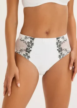 Mujer bonprix bonprix Braguita moldeadora con bordado delicado (2 unidades)