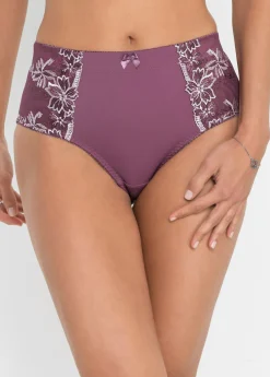 bonprix bonprix Bragas>Braguita moldeadora con bordado (2 piezas) Baya mate/rosa mate de flores