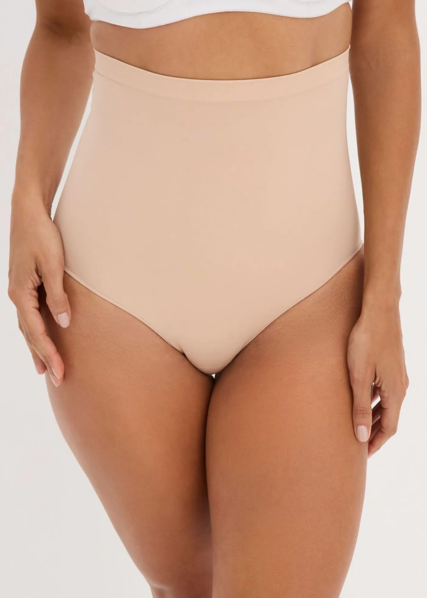 bonprix bonprix Sin Costuras|Ropa Interior Moldeadora>Braguita moldeadora de talle alto sin costuras con efecto moldeador medio Beige mate