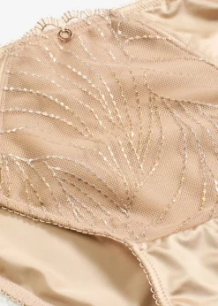 bonprix bonprix Bragas>Braguitas con bordado brillante Beige pardo