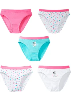 bonprix bonprix Multipack|Niña·Braguitas Y Tops>Braguitas de algodón orgánico (5 unidades) Celeste/rosa flamenco/violeta