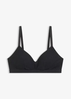 Mujer bonprix bonprix Bralette acolchado sin aros de algodón orgánico de canalé