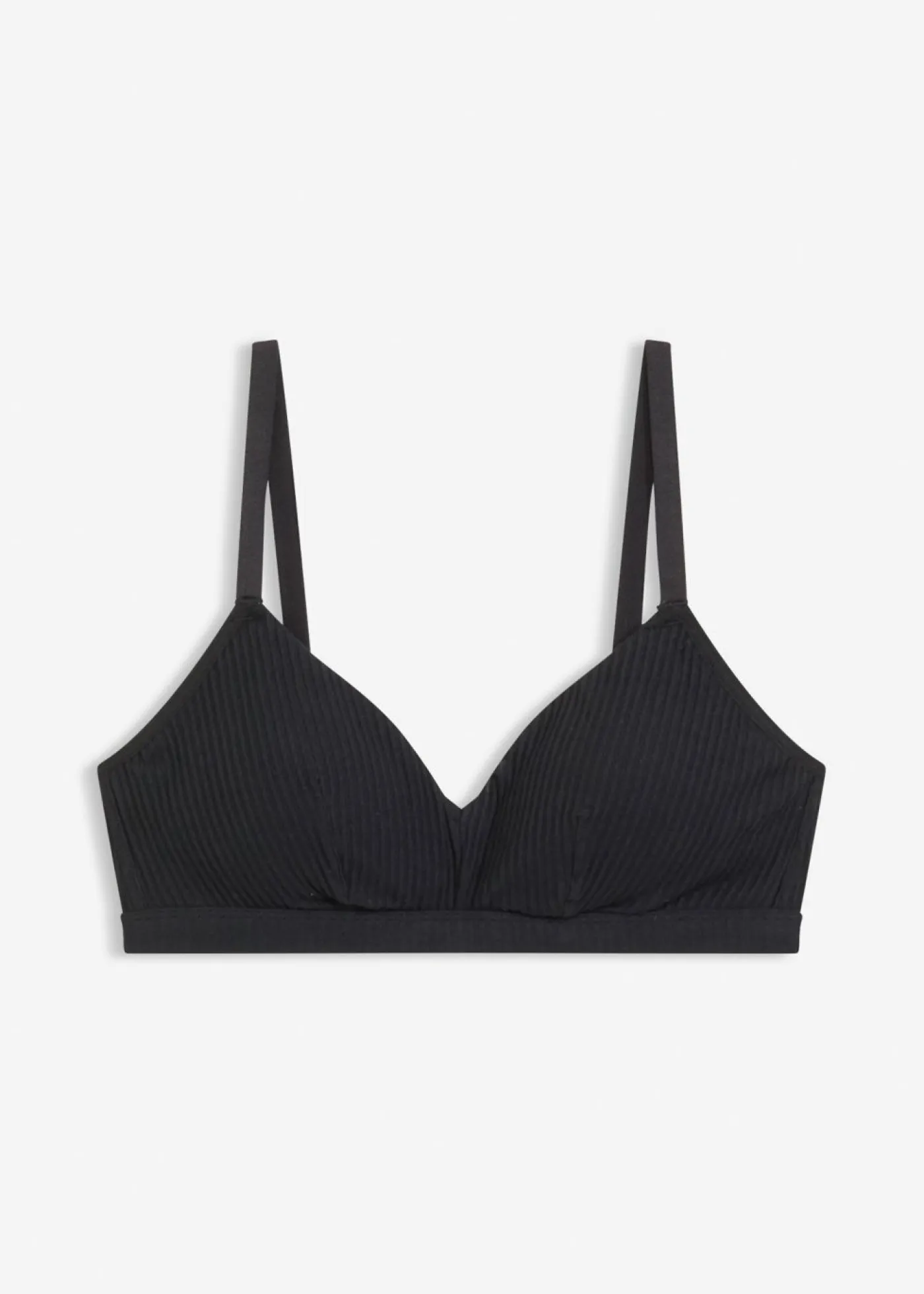 Mujer bonprix bonprix Bralette acolchado sin aros de algodón orgánico de canalé