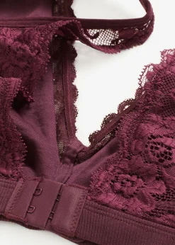 Mujer bonprix bonprix Bralette de canalé de algodón orgánico con encaje