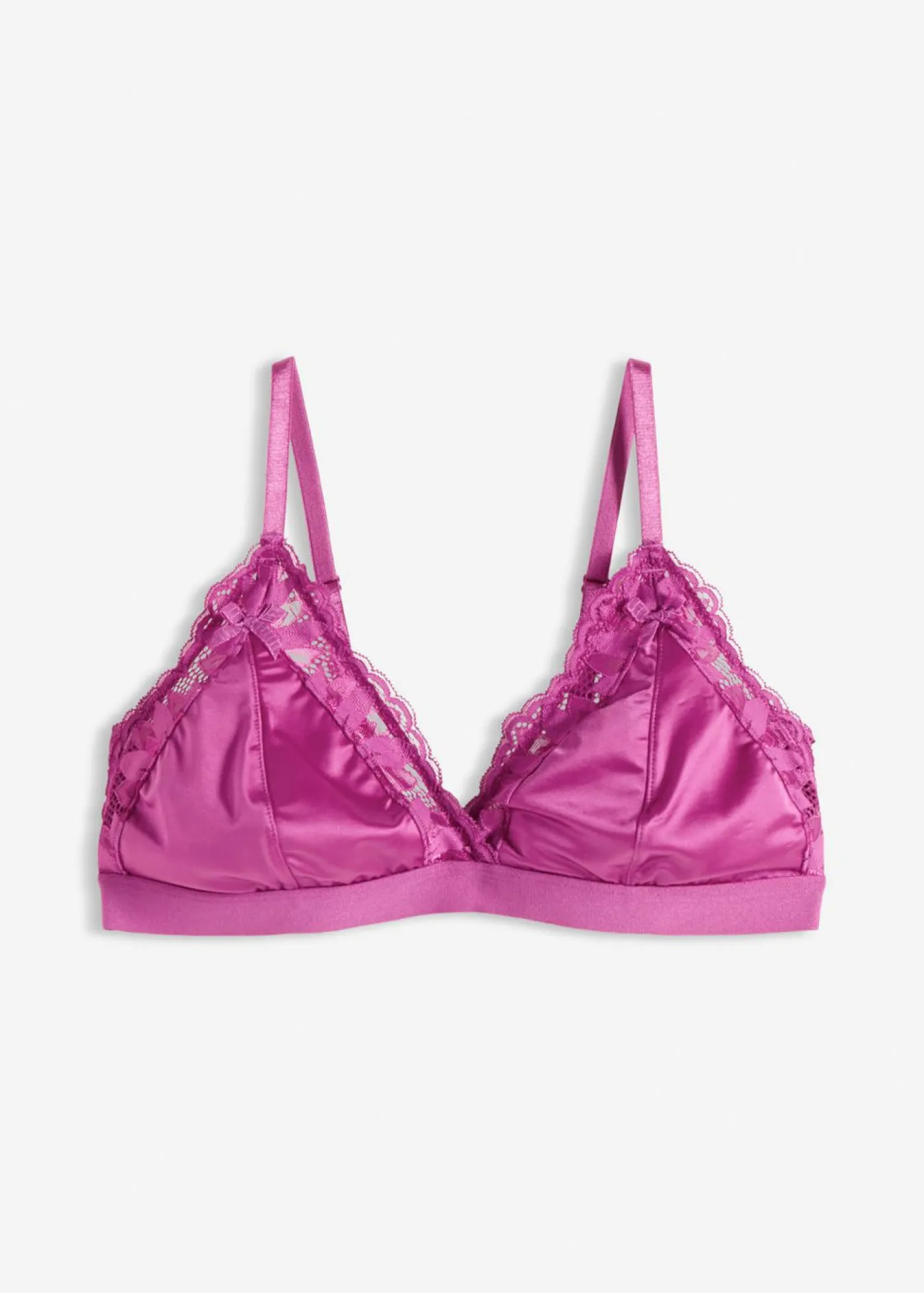 bonprix bonprix Lencería|Sujetadores>Bralette de material brillante Fucsia oscuro