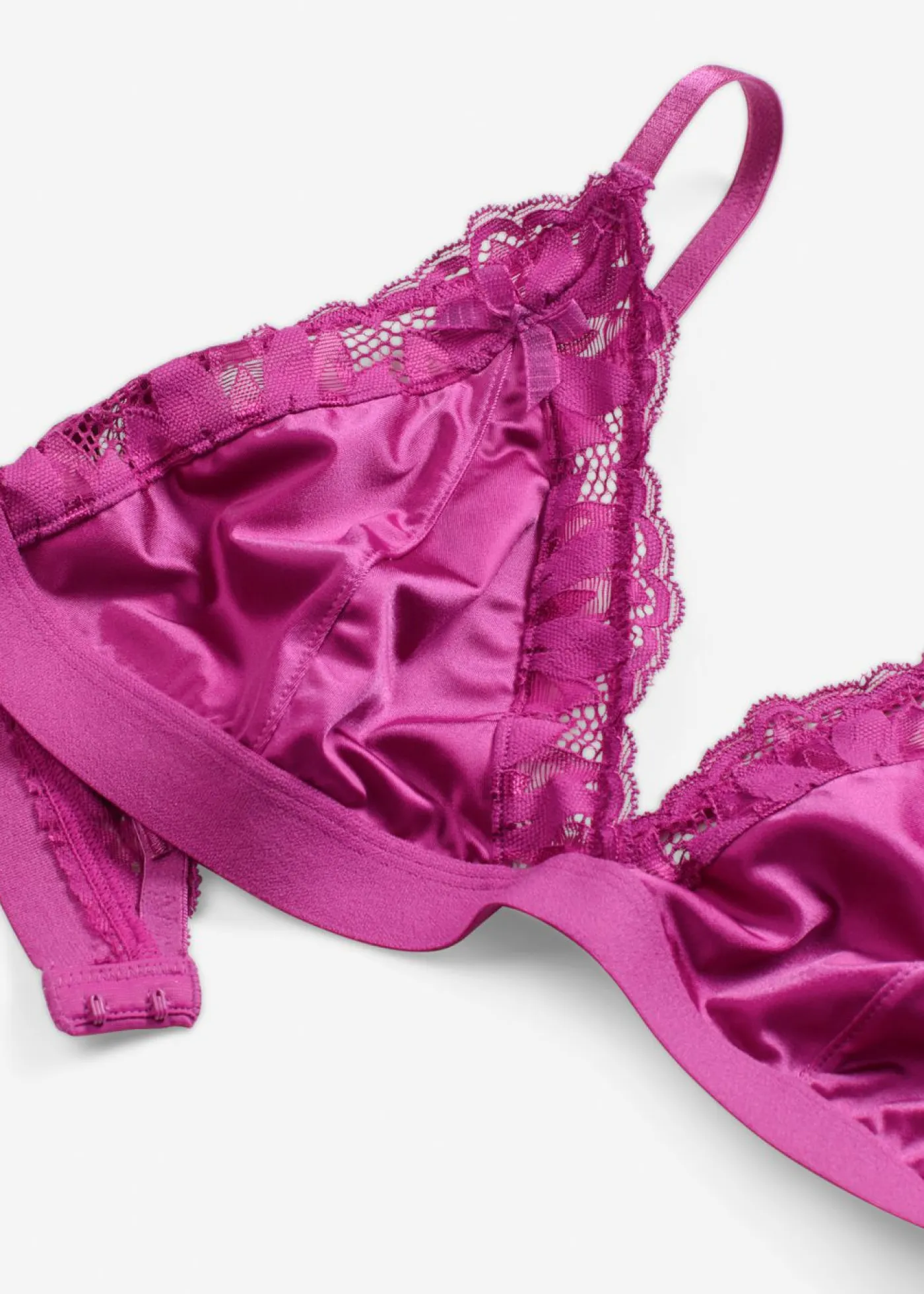 bonprix bonprix Lencería|Sujetadores>Bralette de material brillante Fucsia oscuro