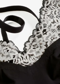 bonprix bonprix Sin Costuras|Sujetadores>Bralette Feel Comfort con corte láser Negro-blanco lana