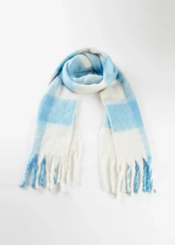 bonprix bonprix Bufandas Y Pañuelos>Bufanda azul brillante-blanco lana a cuadros