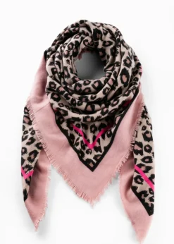 bonprix bonprix Bufandas Y Pañuelos>Bufanda Rosa con estampado de leopardo