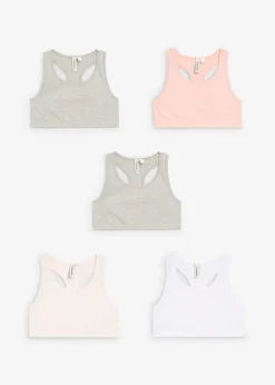 Niños bonprix bonprix Bustier con algodón suave (5 unidades)
