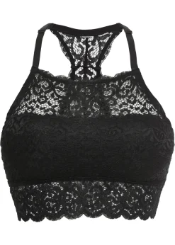 bonprix bonprix Lencería|Sujetadores>Bustier con encaje elástico Negro