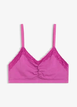 Mujer bonprix bonprix Bustier de algodón orgánico y encaje