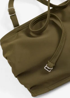 bonprix bonprix Conjuntos De Traje De Baño|Bikinis>Bustier de bikini tipo bandeau Verde oliva oscuro