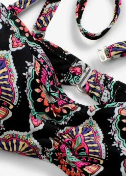 bonprix bonprix Conjuntos De Traje De Baño|Bikinis>Bustier de bikini tipo bandeau Negro multicolor
