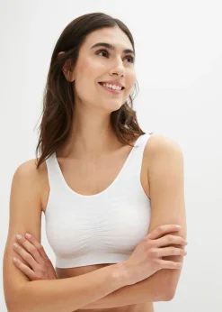bonprix bonprix Sin Costuras|Básicos>Bustier Feel Comfort sin costuras (2 unidades) 2 unidades en blanco de rayas