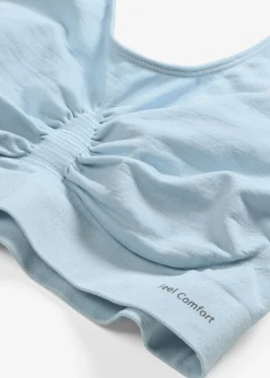 bonprix bonprix Sin Costuras|Básicos>Bustier Feel Comfort sin costuras (2 unidades) 2 x azul claro