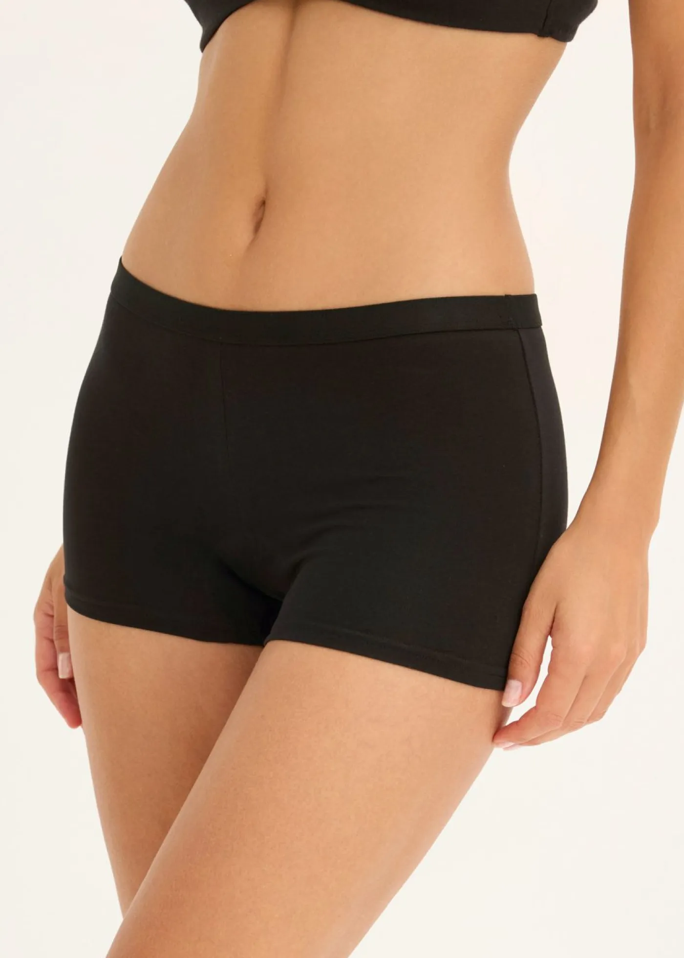 bonprix bonprix Ropa Interior De Algodón|Bragas>Bóxer de algodón orgánico para mujer (3 unidades) Negro