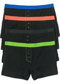 bonprix bonprix Ropa Interior De Algodón|Bragas>Bóxer de mujer (4 unidades) Negro/colorido