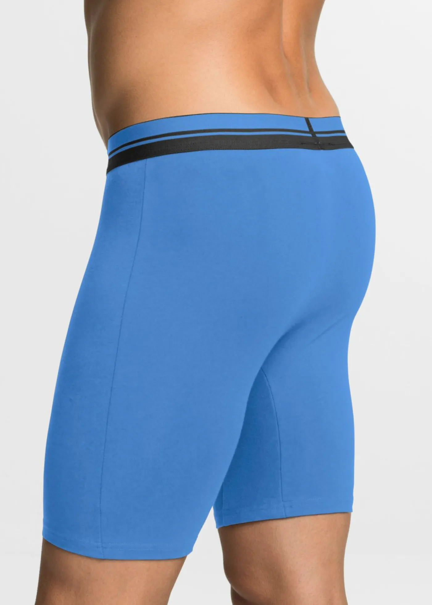 bonprix bonprix Bóxers|Ropa Interior·Bóxers>Bóxer largo ajustado con algodón (2 unidades) Negro/azul provenzal