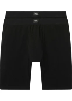bonprix bonprix Bóxers|Ropa Interior·Bóxers>Bóxer largo ajustado con algodón (2 unidades) Negro