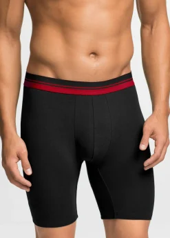 Hombre bonprix bonprix Bóxer largo ajustado con algodón (2 unidades)