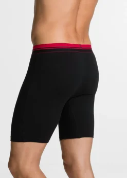 Hombre bonprix bonprix Bóxer largo ajustado con algodón (2 unidades)