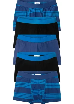 bonprix bonprix Multipack|Niño·Calzoncillos, Bóxers Y Camisetas Interiores>Bóxers con algodón suave (5 unidades) Azur/azul oxford/negro