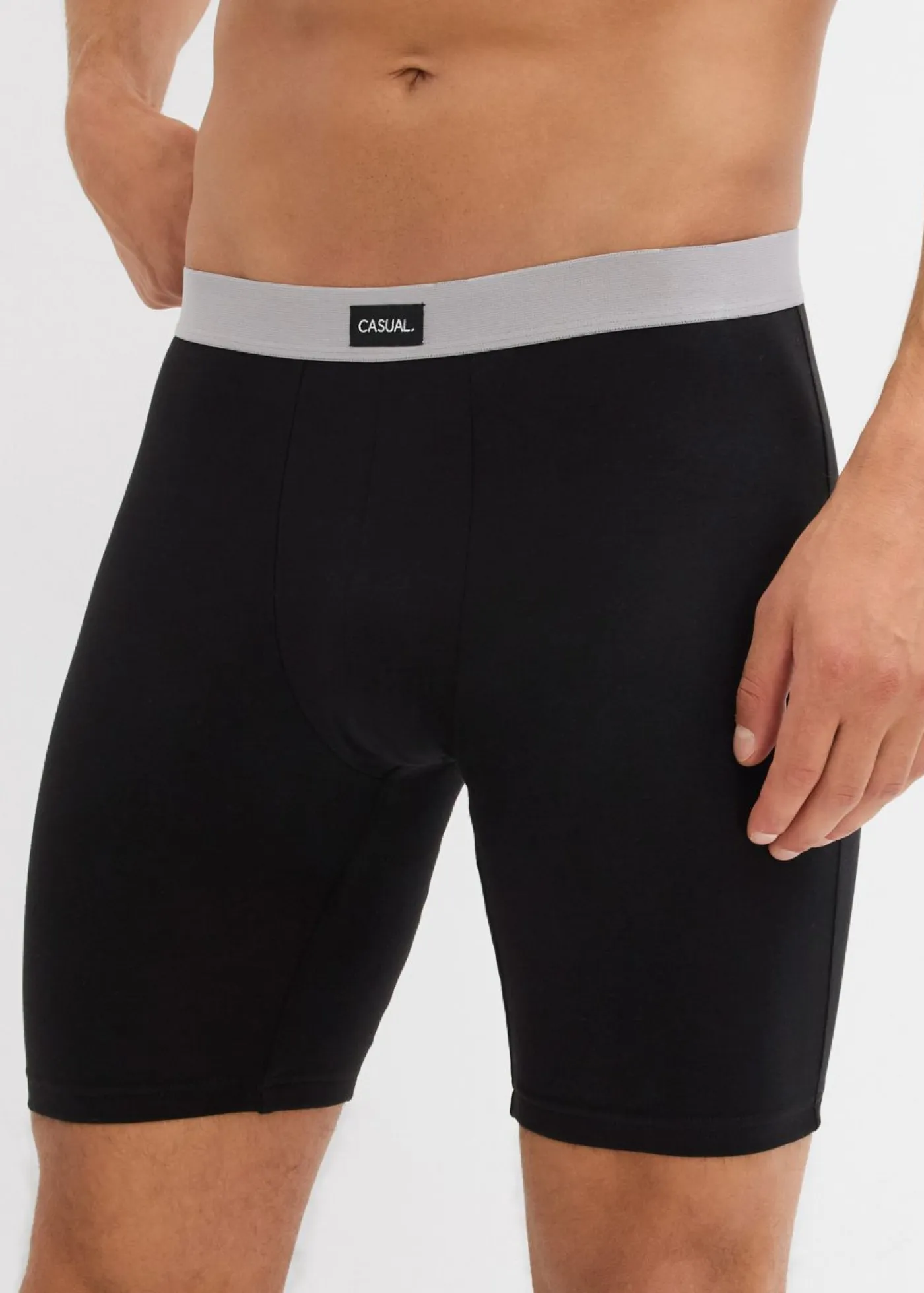 bonprix bonprix Bóxers|Ropa Interior·Bóxers>Bóxers largos ajustados de algodón (3 unidades) Negro