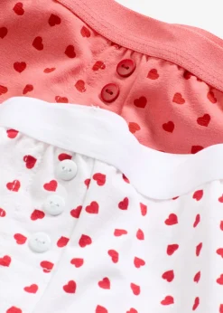 bonprix bonprix Ropa Interior De Algodón|Bragas>Bóxers para mujeres (4 unidades) rojo salsa-rosa coral-blanco