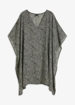 bonprix bonprix Ropa De Playa|Vestidos>Caftán estampado leo negro / gris claro