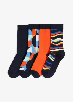 bonprix bonprix Medias|Ropa Interior·Calcetines>Calcetines con algodón orgánico (4 pares) Azul marino