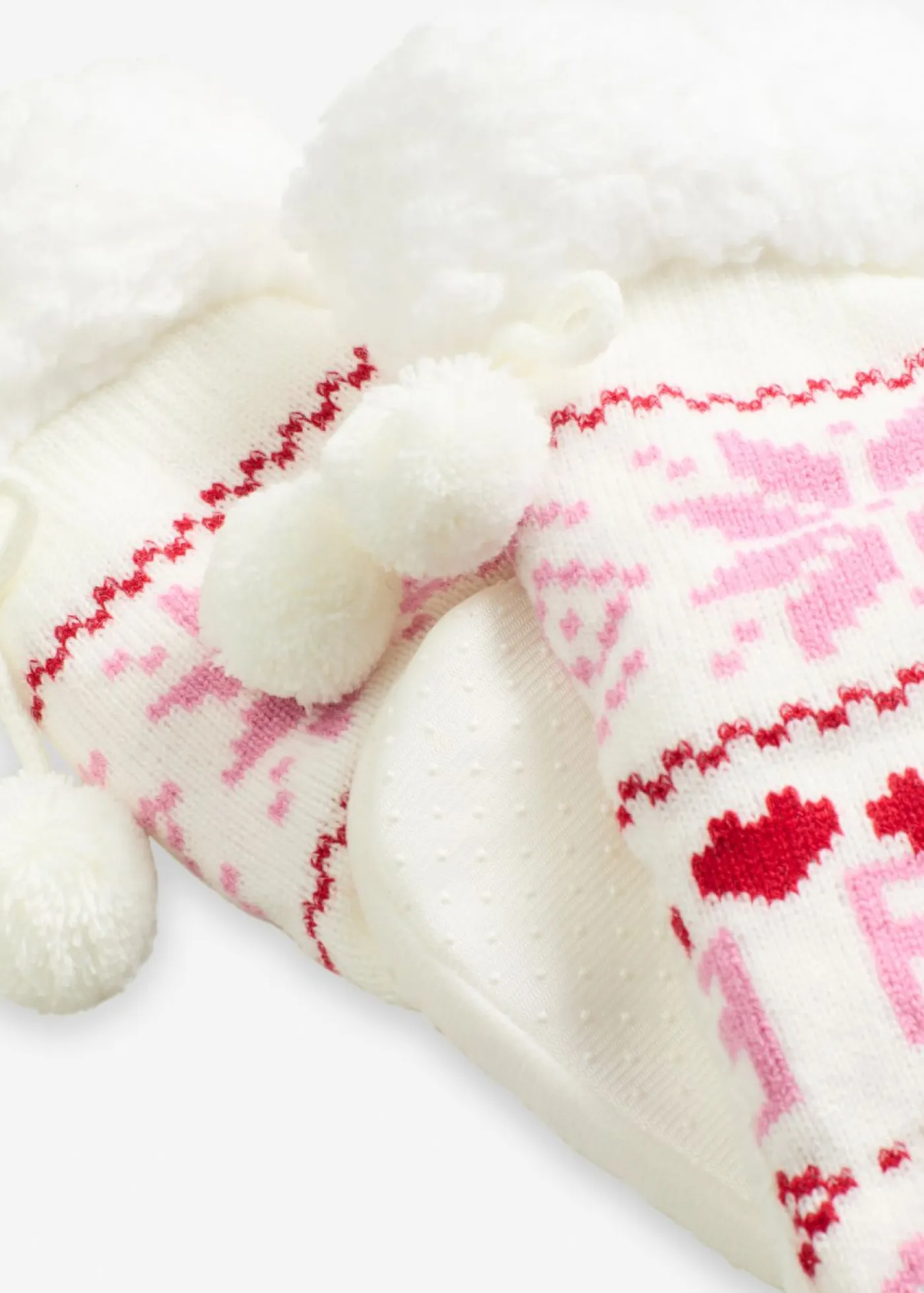 bonprix bonprix Homewear|Medias, Panties Y Calcetines>Calcetines con forro de peluche y suela cosida rosa-blanco lana-rojo