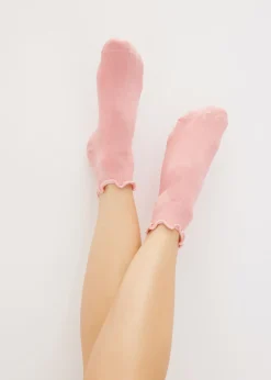 bonprix bonprix Medias, Panties Y Calcetines>Calcetines cortos con algodón orgánico y borde ondulado (6 pares) blanco-negro-amarillo claro-verde pastel-rosa pálido