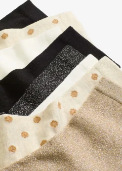 Mujer bonprix bonprix Calcetines cortos con lúrex y algodón orgánico (8 pares)