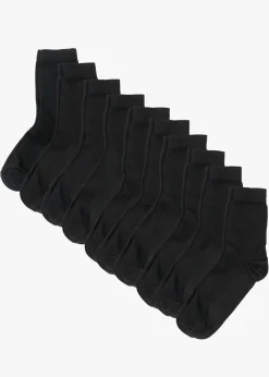bonprix bonprix Multipack|Niño·Calcetines>Calcetines de algodón orgánico (10 unidades) Negro