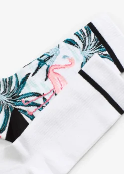 Mujer bonprix bonprix Calcetines deportivos con algodón orgánico y felpa en la suela (2 pares)