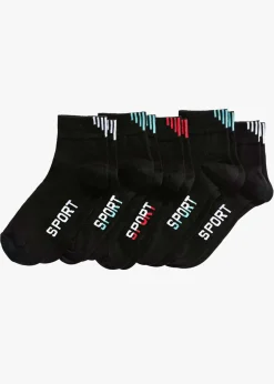 bonprix bonprix Medias|Ropa Interior·Calcetines>Calcetines deportivos con algodón orgánico (5 pares) Negro/colorido