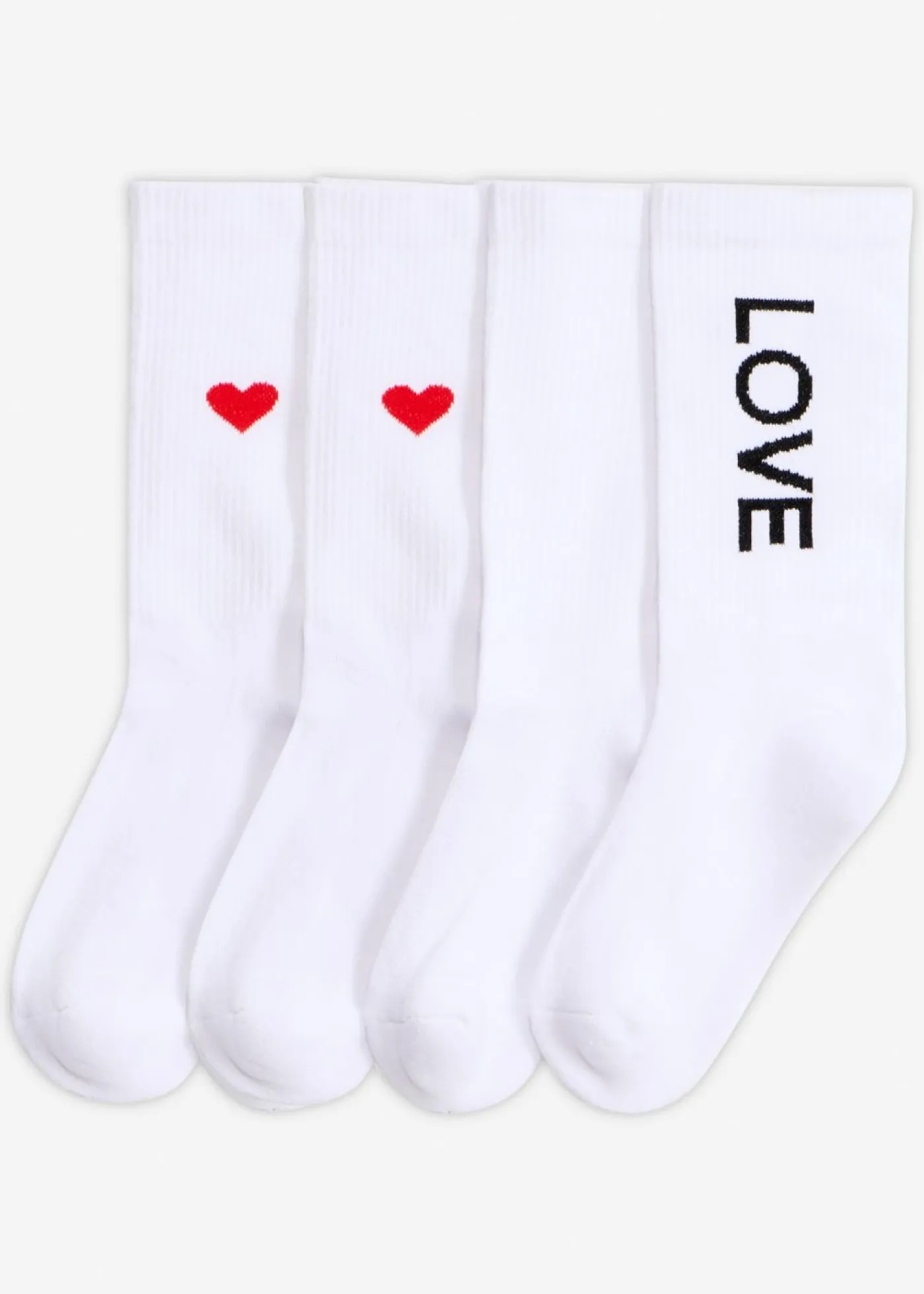 bonprix bonprix Medias, Panties Y Calcetines>Calcetines deportivos con algodón orgánico (4 pares) blanco-fresa-negro