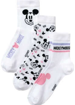 Mujer bonprix Disney Calcetines deportivos de Mickey Mouse (3 unidades)