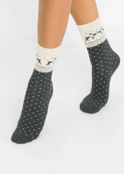 Mujer bonprix bonprix Calcetines térmicos con algodón orgánico (3 pares)
