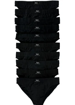 bonprix bonprix Slips|Ropa Interior·Calzoncillos>Calzoncillo con algodón suave (10 unidades) Negro