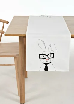 bonprix bonprix Camino de mesa con bordado de conejitos