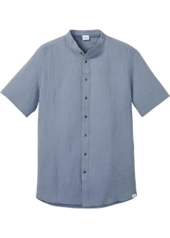 bonprix bonprix Camisas>Camisa de manga corta Azul ahumado