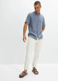 bonprix bonprix Camisas>Camisa de manga corta Azul ahumado